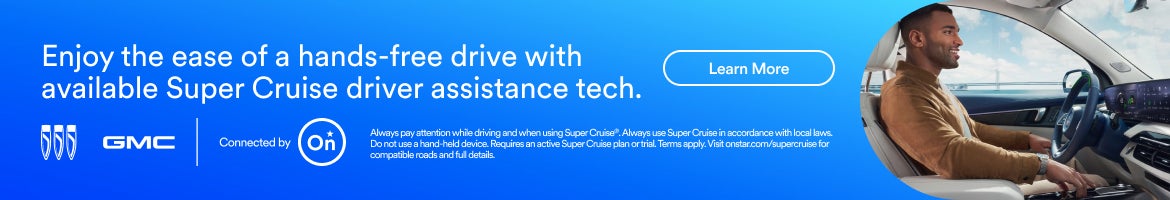 Enjoy the ease of a hands-free drive with available Super Cruise driver assistance tech